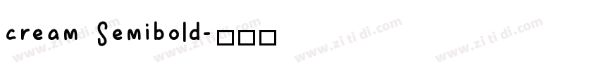 cream Semibold字体转换